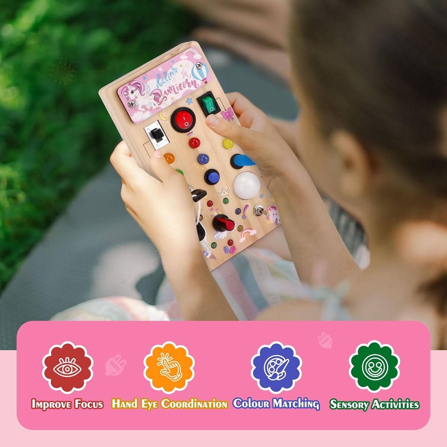 Montessori Wooden Light Switch Board