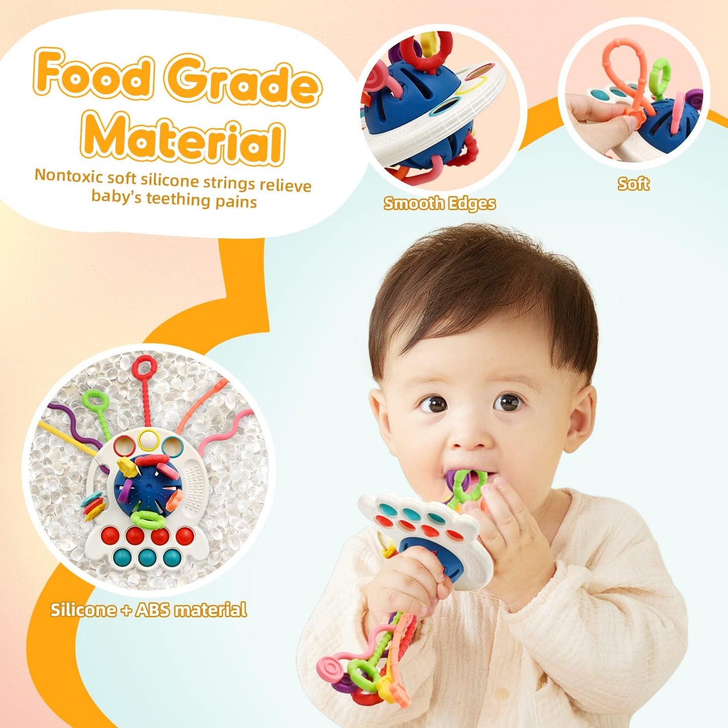 Montessori Silicone Pull & Learn Toy
