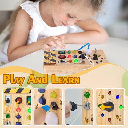 Montessori Wooden Light Switch Board