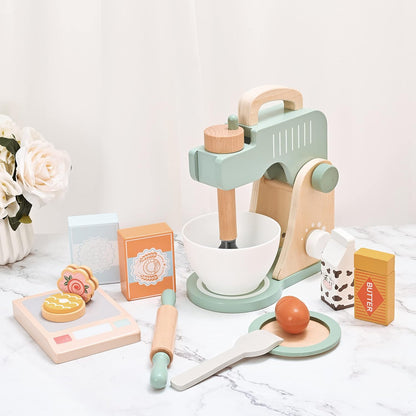 Montessori Wooden Mixer Set – Pretend Baking Play