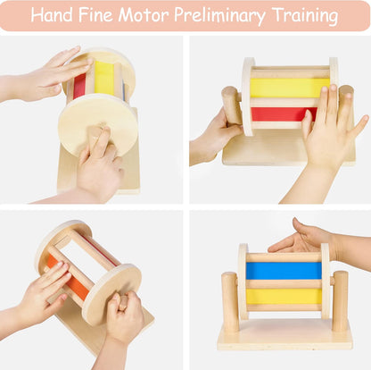 Montessori Wooden Spin & Learn Drum