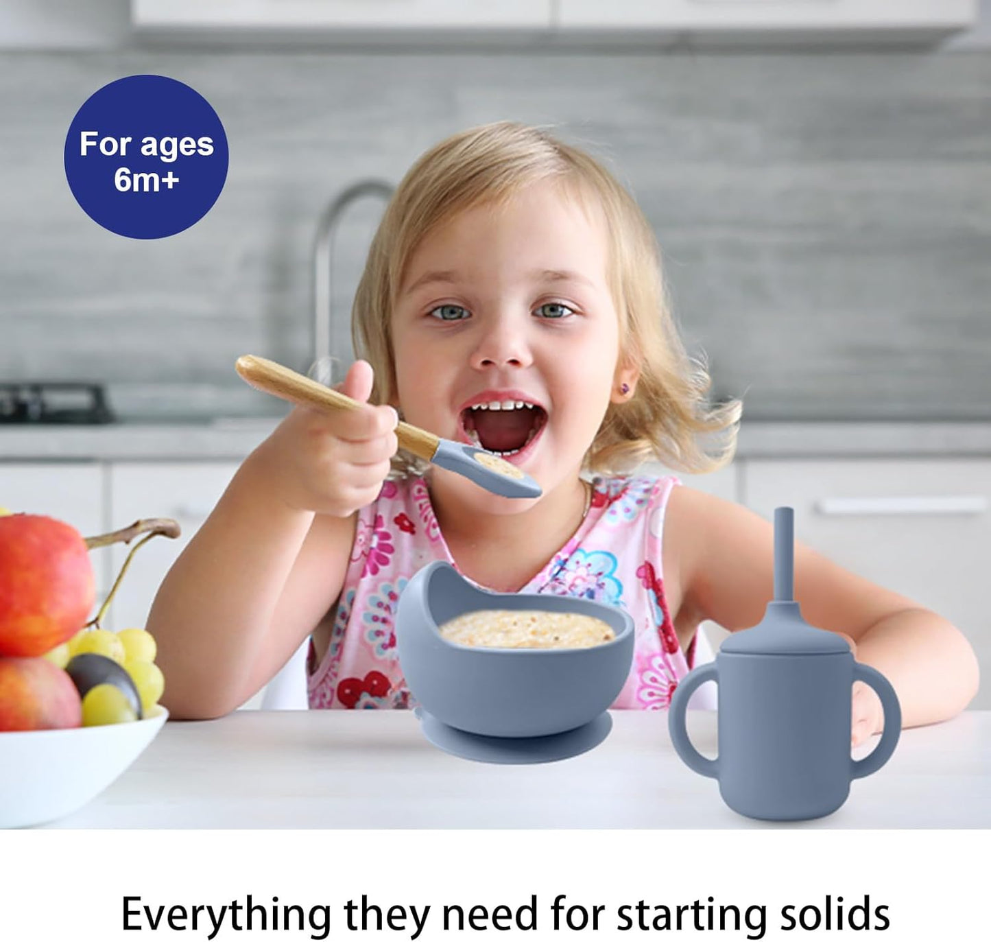 Montessori Silicone Feeding Set