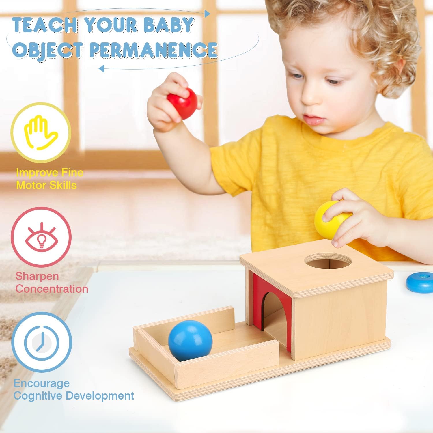 Montessori Object Permanence Box with Tray | E&O Montessori, US Montessori Object Permanence Box with Tray | E&O Montessori, US