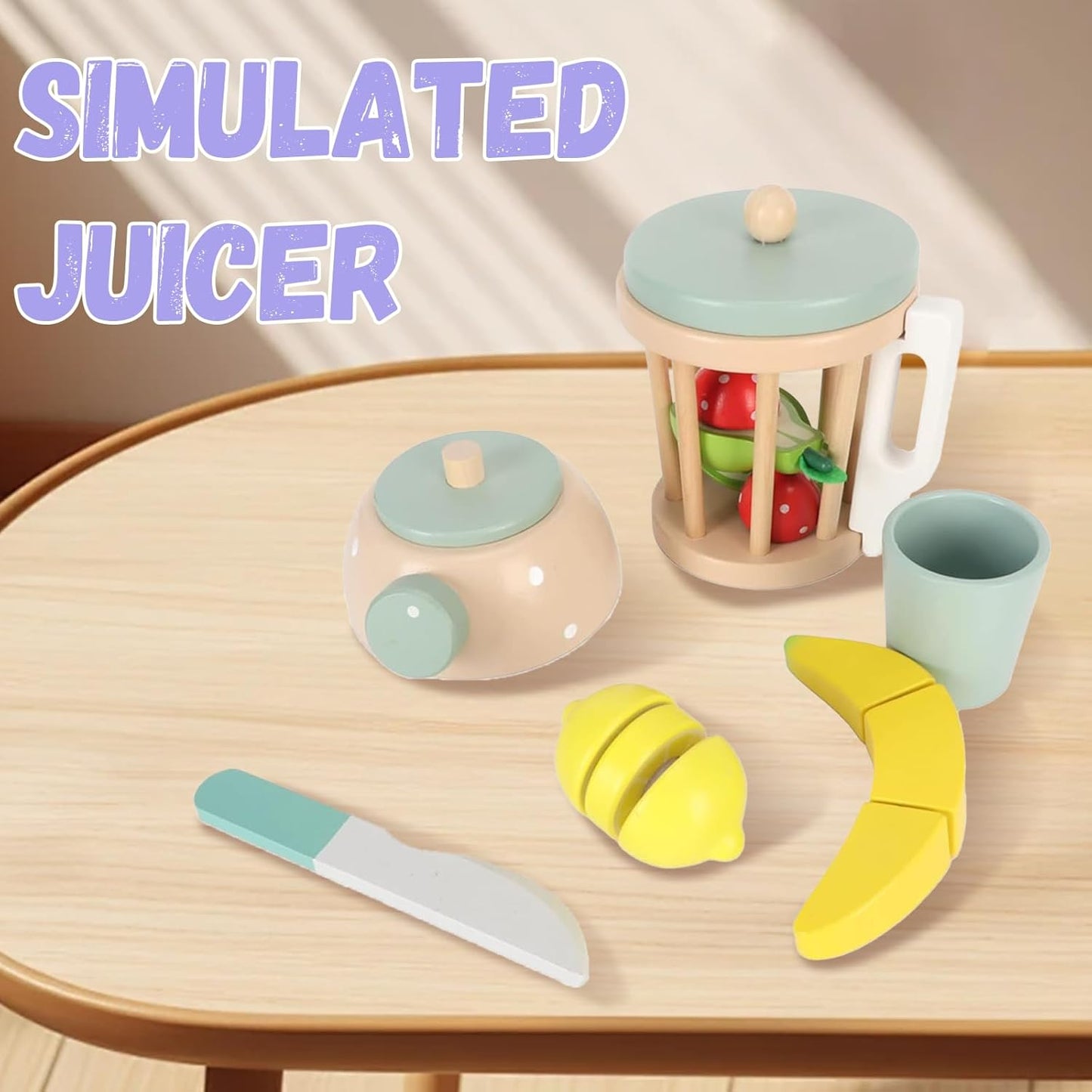 Montessori Wooden Blender Play Set