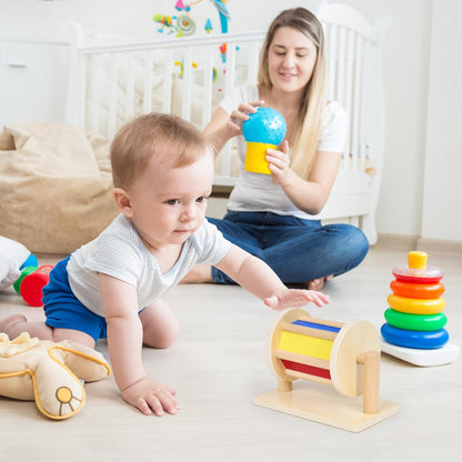 Montessori Wooden Spin & Learn Drum