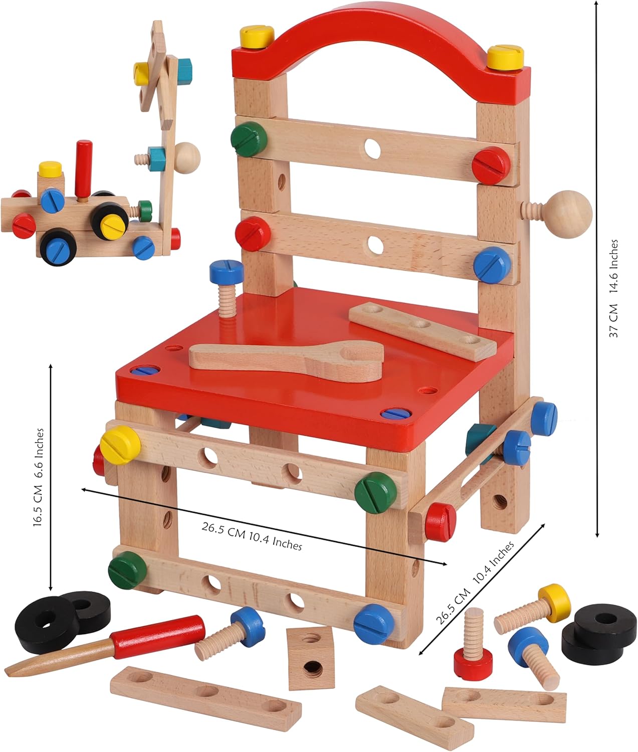 Montessori Wooden Build & Play Chair