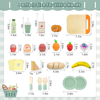 Montessori Wooden Picnic Play Set