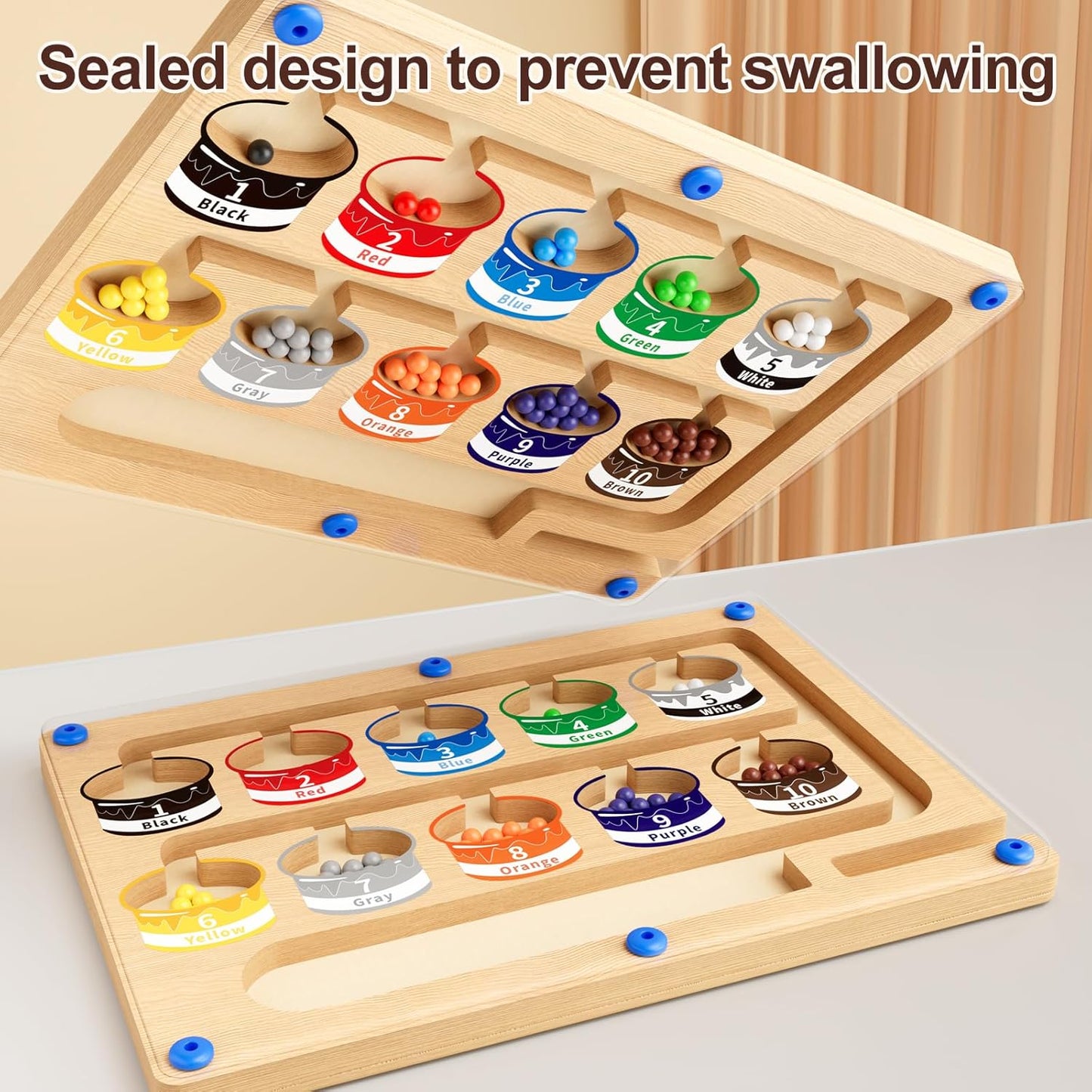Montessori Magnetic Color & Number Maze