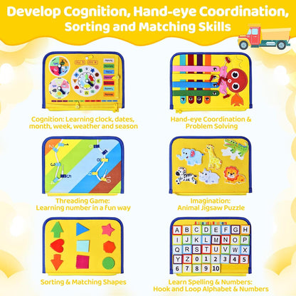 Montessori Sensory Travel Activity Board
