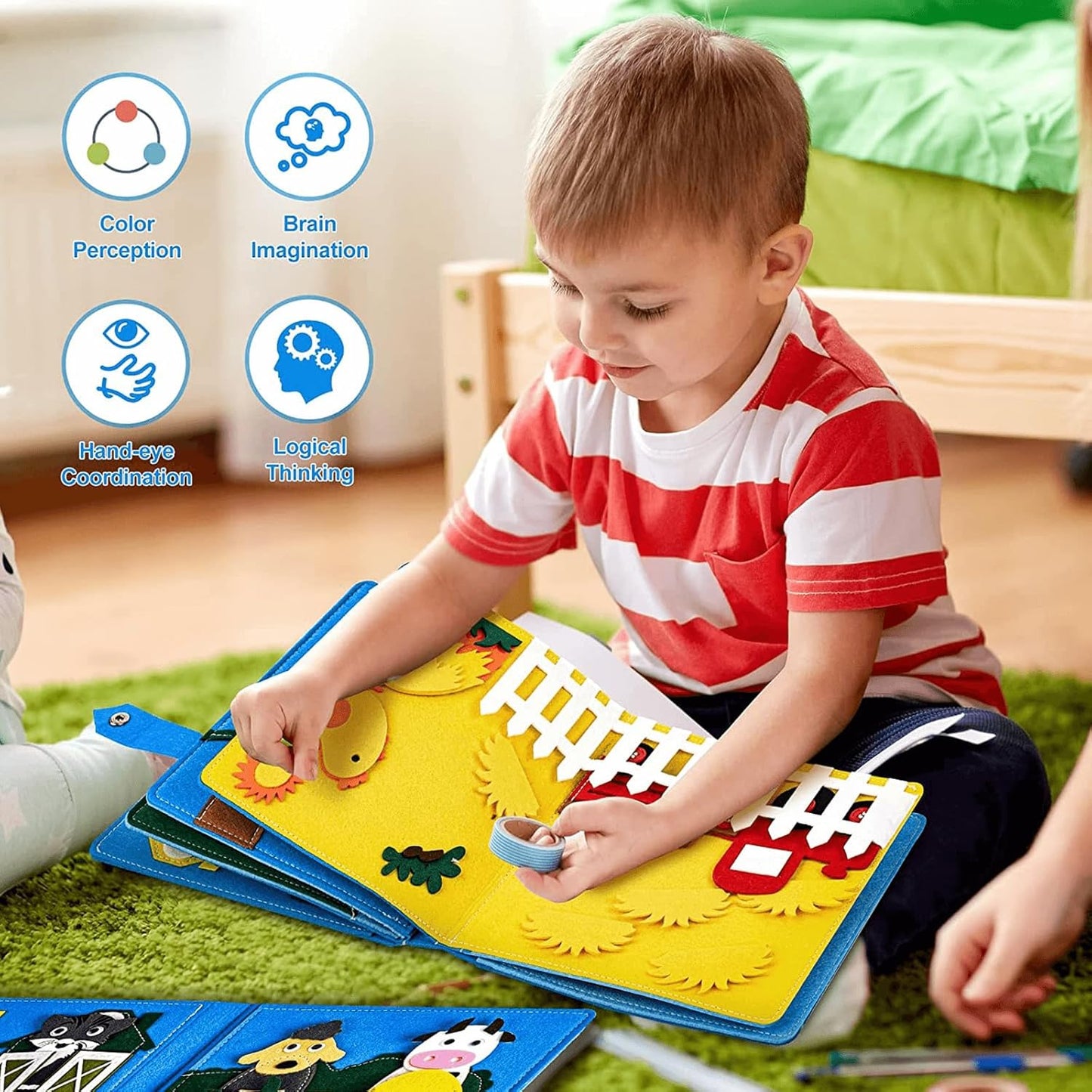 Montessori Farm Felt Activity Book