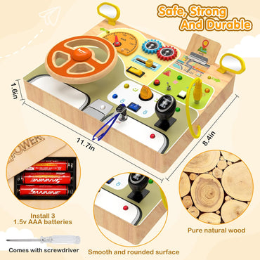 Montessori Deluxe Wooden Driving Busy Board