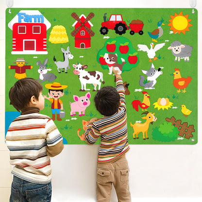 Montessori 3.5ft Felt Farm Story Board