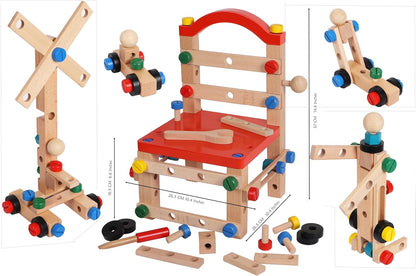 Montessori Wooden Build & Play Chair