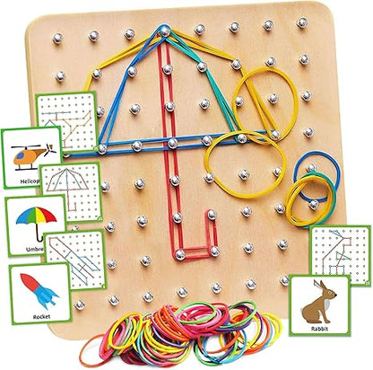 Montessori Geo Learning Board – Peg & Pattern Play
