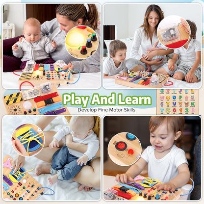 Montessori Deluxe Wooden Light Switch Board