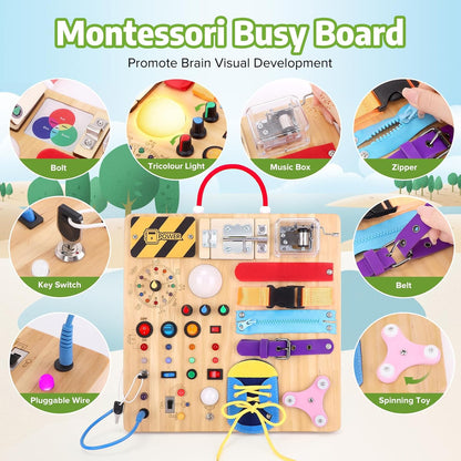 Montessori Deluxe Wooden Light Switch Board
