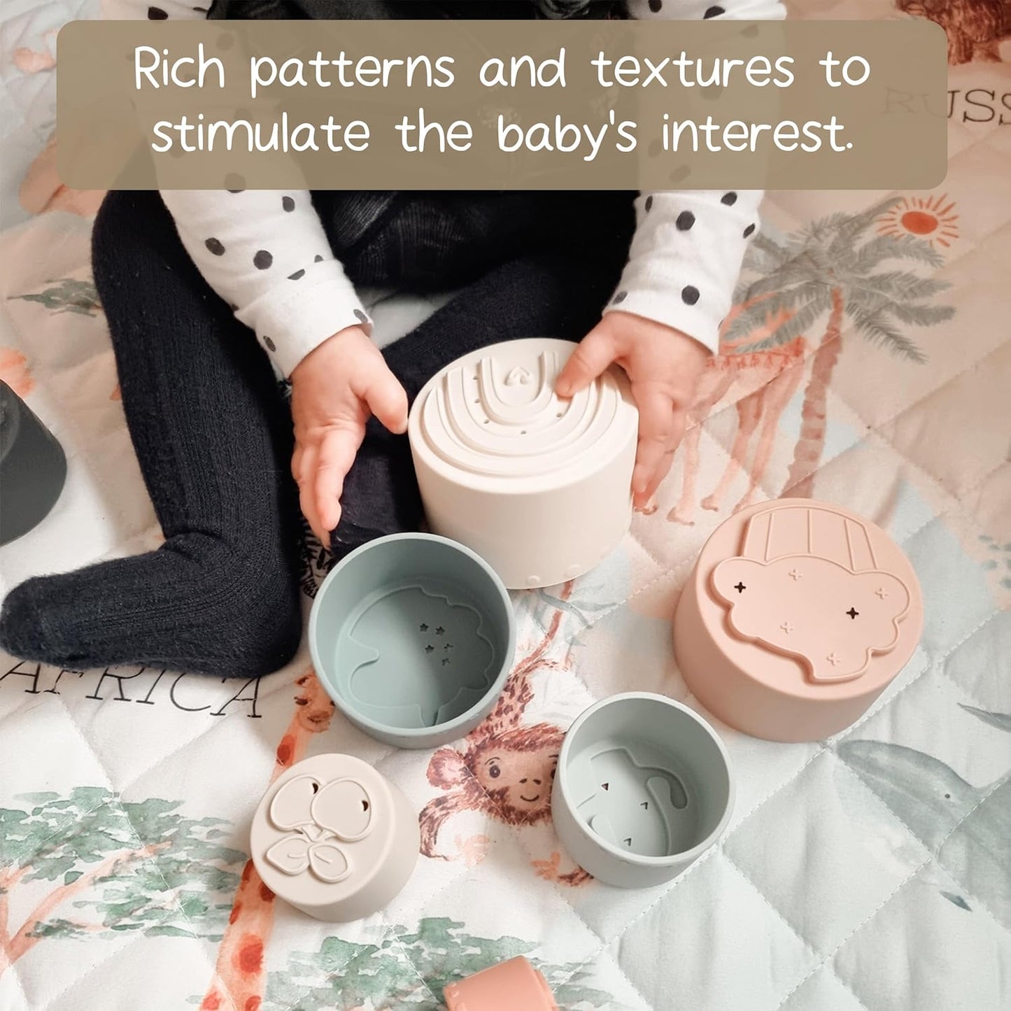 Montessori Silicone Stack & Learn Cups