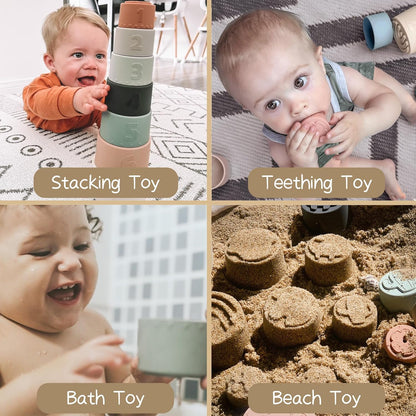 Montessori Silicone Stack & Learn Cups