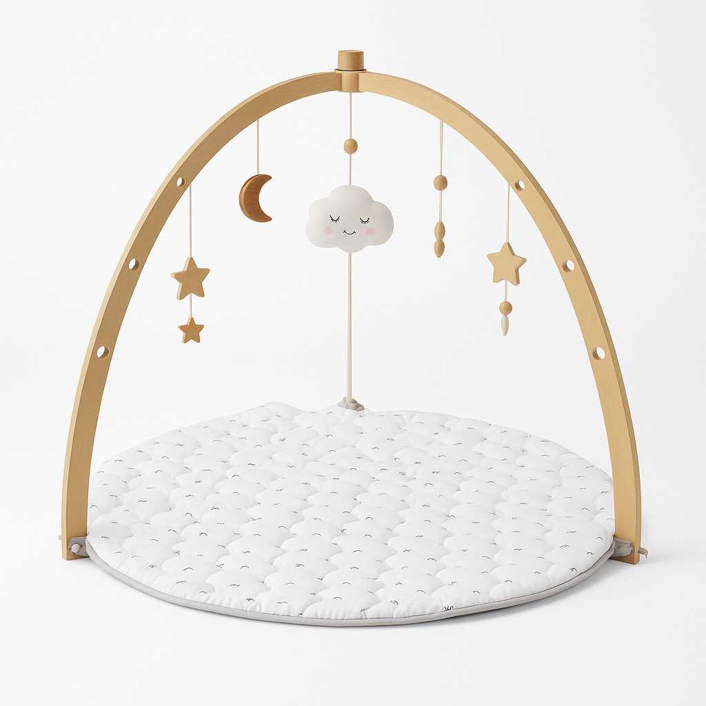 Montessori Wooden Activity Gym & Mat