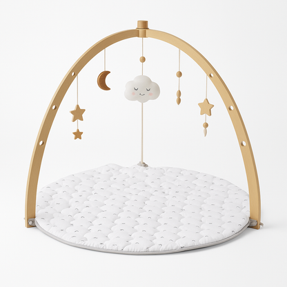 Montessori Wooden Activity Gym & Mat