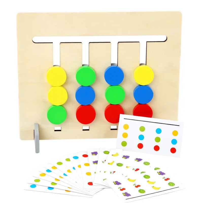 Montessori Wooden Color & Fruit Matching Game
