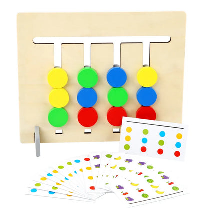 Montessori Wooden Color & Fruit Matching Game