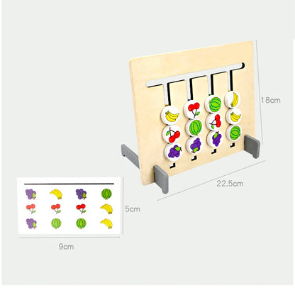 Montessori Wooden Color & Fruit Matching Game