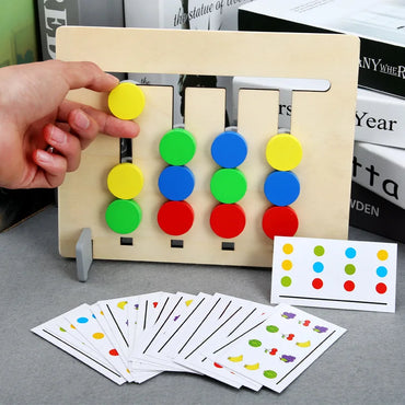 Montessori Wooden Color & Fruit Matching Game