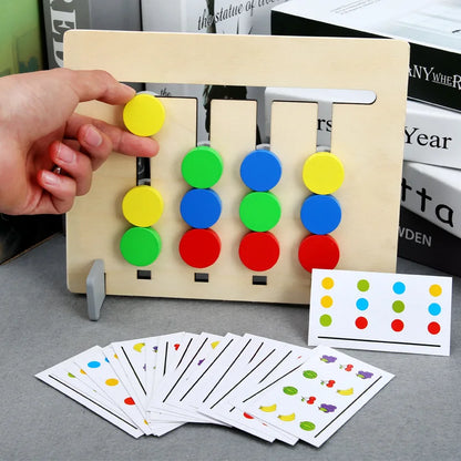 Montessori Wooden Color & Fruit Matching Game