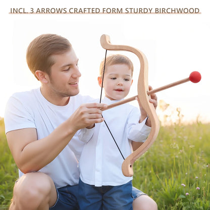 Montessori Wooden Bow & Arrow Toy Set