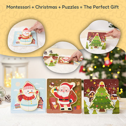 Montessori Toddler Xmas Puzzles