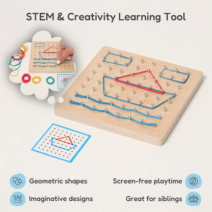 Montessori Wooden Geoboard