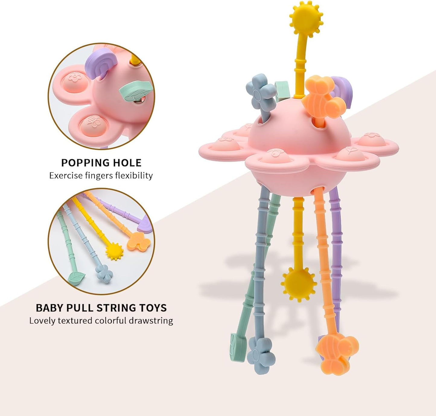 Montessori Silicone Pull & Learn Toy