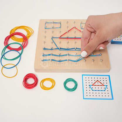 Montessori Wooden Geoboard